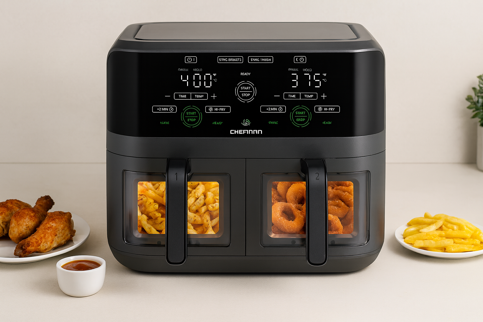Chefman 6QT Dual Basket Air Fryer Oven